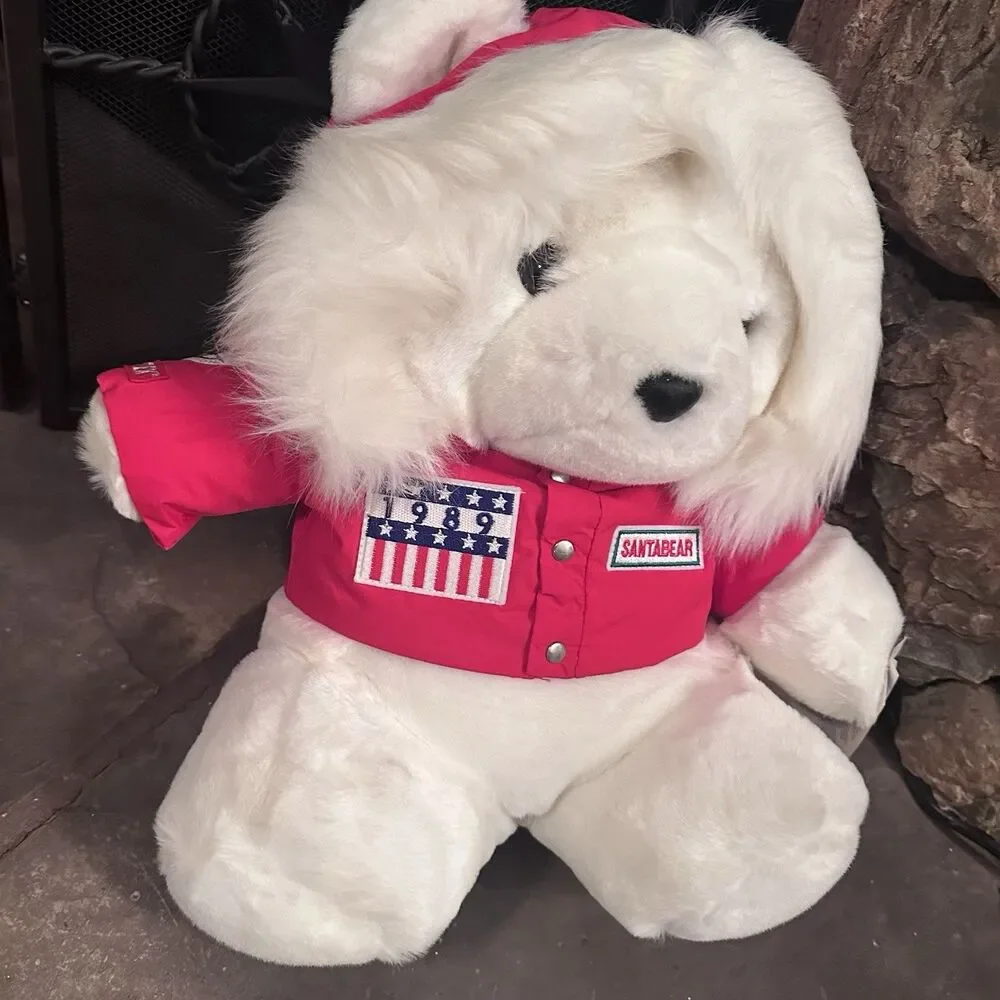 Vintage 1989 Dayton Hudson SantaBear Polar Club Plush Red Parka NWT 16”